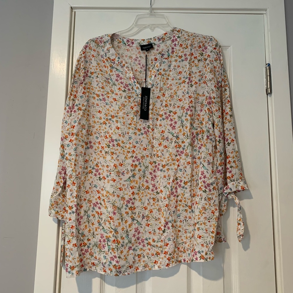 Jones New York Flora Blouse Size 1X